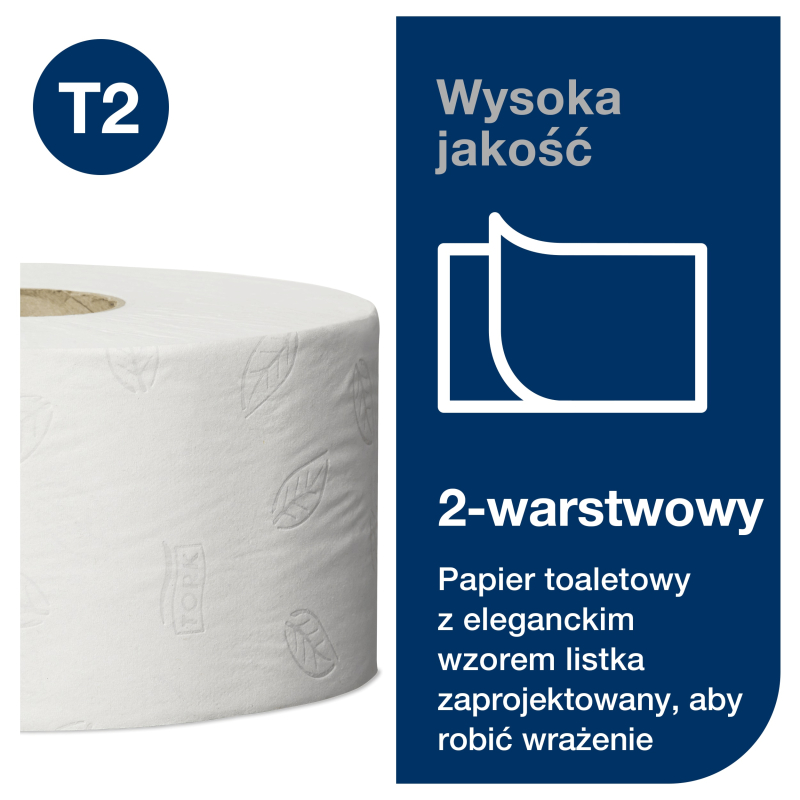 Papier toaletowy Tork 120280 Jumbo T2 Advanced x12 rolek 170m 2W